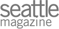 The image shows the logo for "Seattle Magazine" in a gray, stylized font.